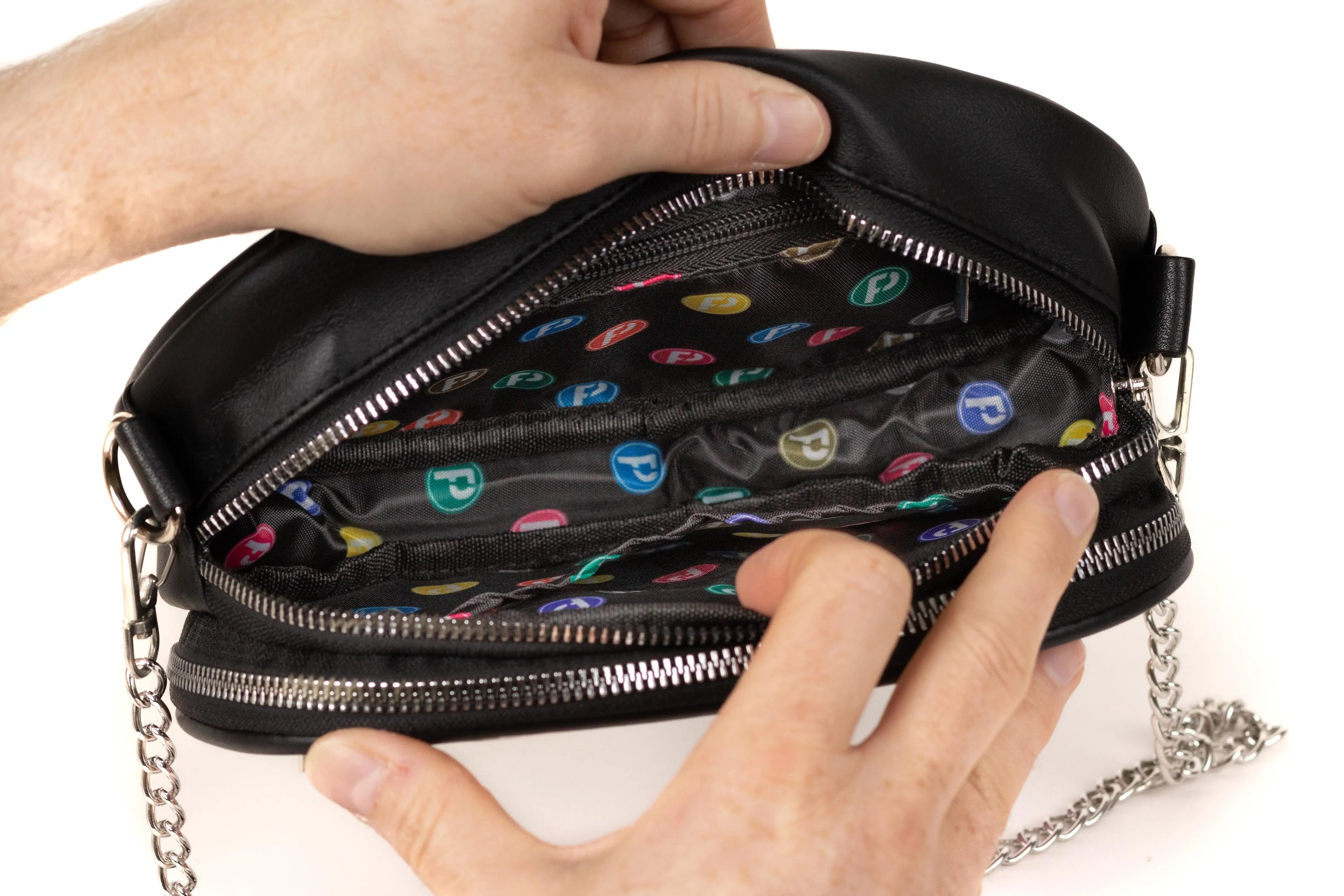 PinFolio® Hipster Bag – Stylish Enamel Pin Display & Storage Bag | Vegan Leather with Adjustable Strap GoPinPro